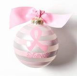 Breast Cancer Survivor Glass Ornament