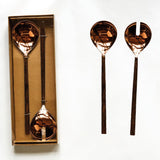 Copper Salad Server Set