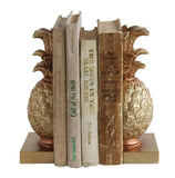 Gold Pineapple Bookends