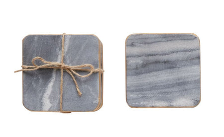 White Square Marble Coasters