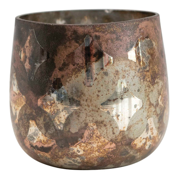 Copper Mercury Glass Votive