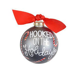Hooked on the Holidays Glass Ornament