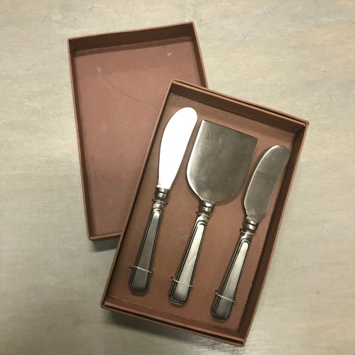 Antique Silver Cheese Server Set