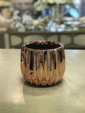Shiny Rose Gold Knife Edge Cylinder