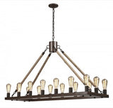 RECLAIMED ROPE RECTANGULAR CHANDELIER