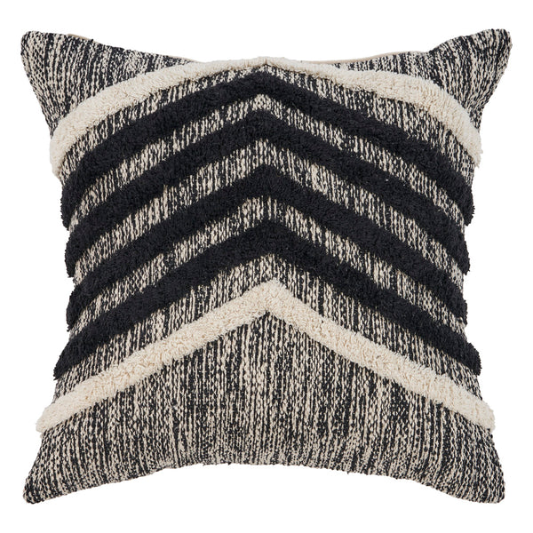 Black & Ivory Chevron Pillow