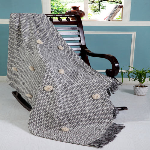 Geometric Tassle Throw