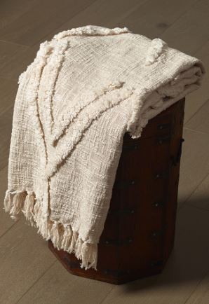 Natural Fringe Throw