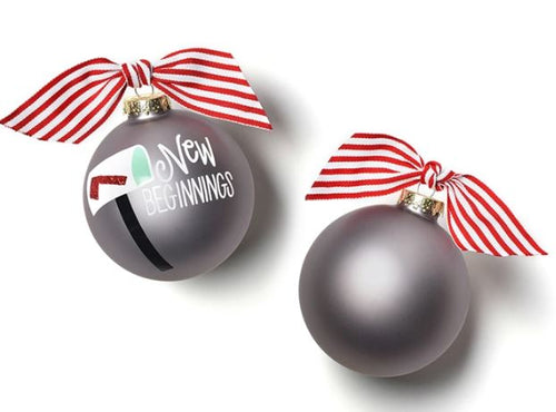 New Beginnings Glass Ornament