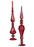 Red Glass Finials