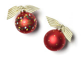 Tinsel in a Tangle Glass Ornament