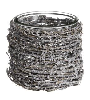 Glittered Twig Candleholder