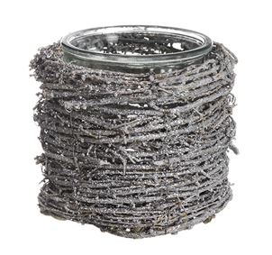 Glittered Twig Candleholder