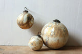 Marble Design Round Glass Ornament