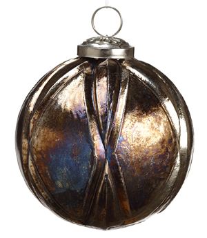 Oxidized Mercury Glass Ball Ornament