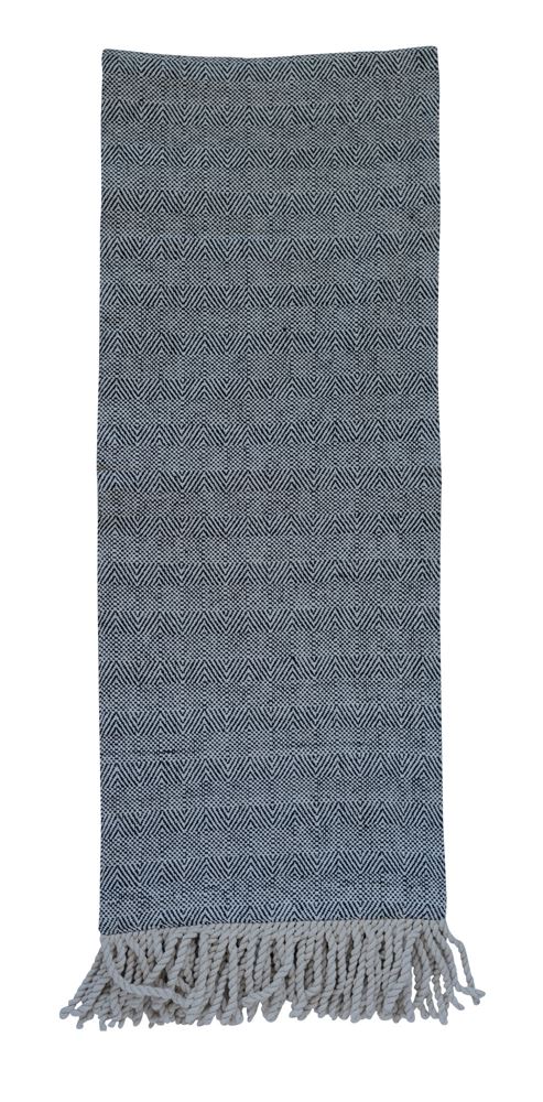 Black & White Cotton Table Runner