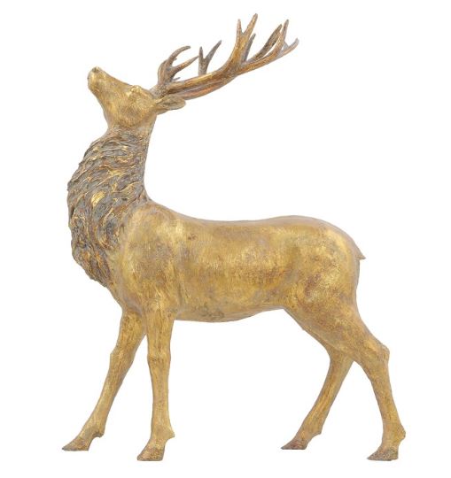 Gold Resin Deer - LG