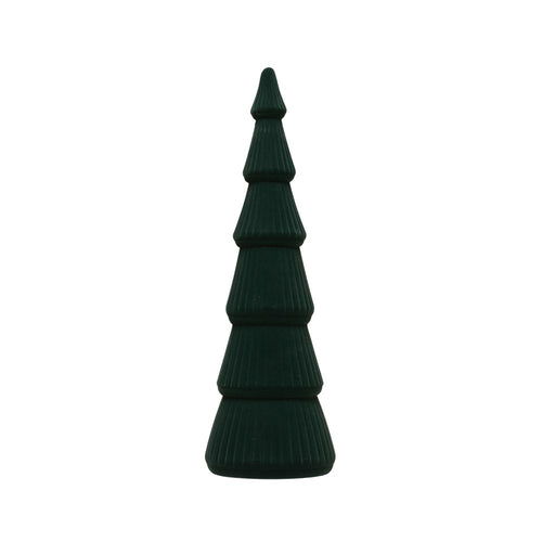 Flocked Green Trees