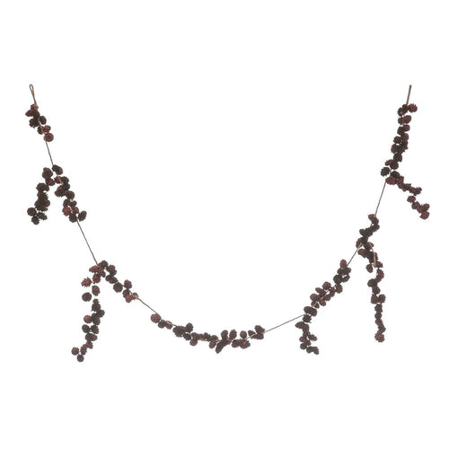 Burgundy Mini Pinecone Garland - 72"