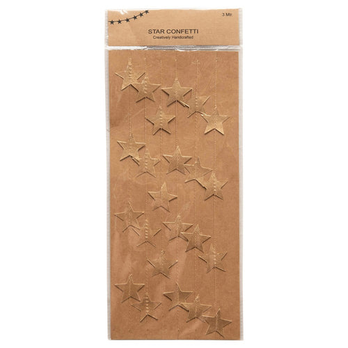 Gold Paper Star Garland - 118"L