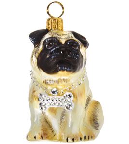 Pug with Bling Bowtie